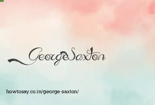 George Saxton