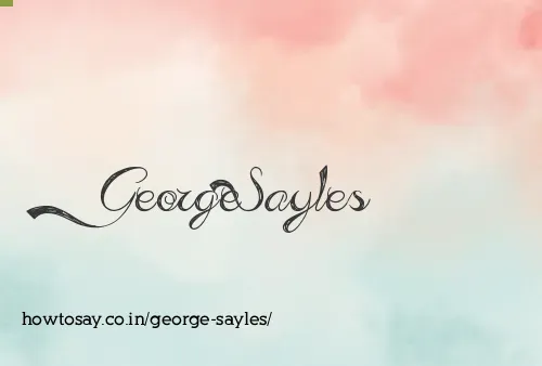 George Sayles