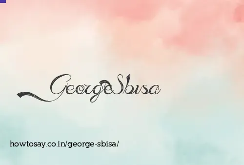 George Sbisa