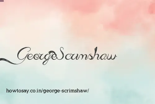 George Scrimshaw