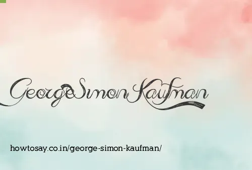 George Simon Kaufman
