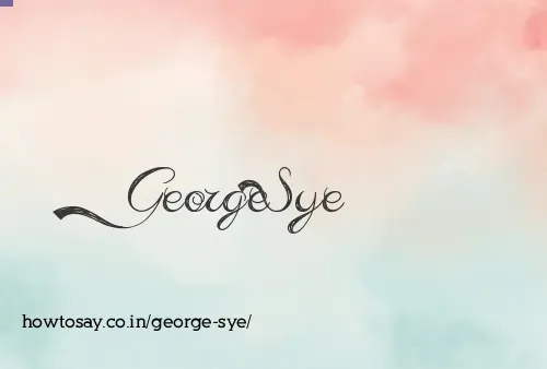 George Sye