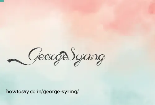 George Syring