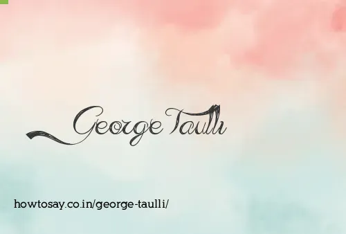 George Taulli