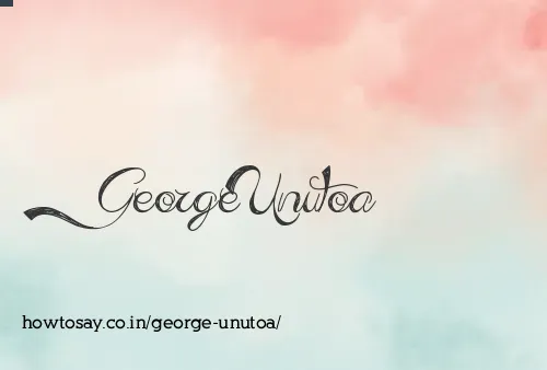 George Unutoa