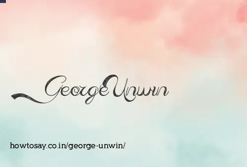 George Unwin