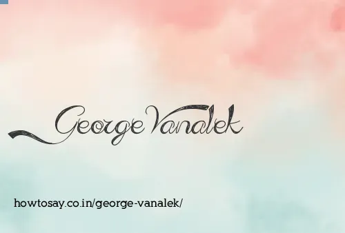 George Vanalek