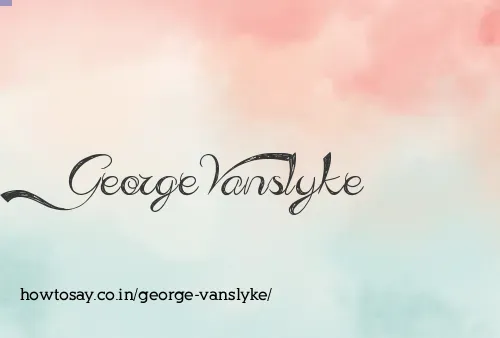 George Vanslyke