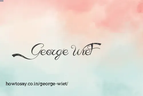 George Wiet
