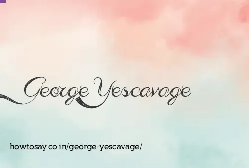 George Yescavage