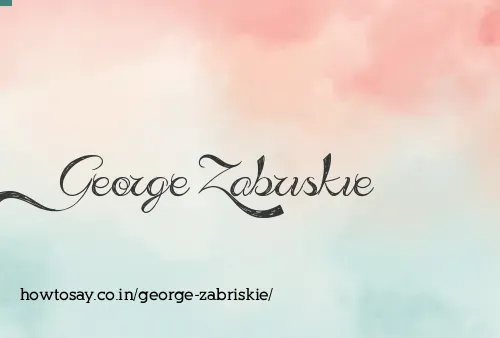 George Zabriskie