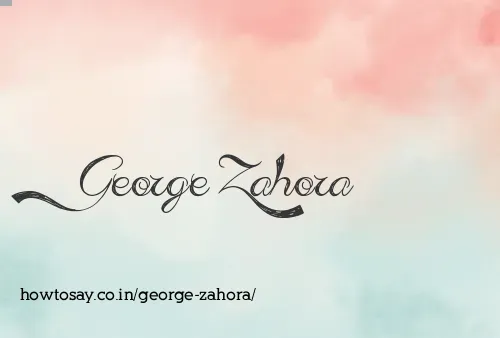 George Zahora
