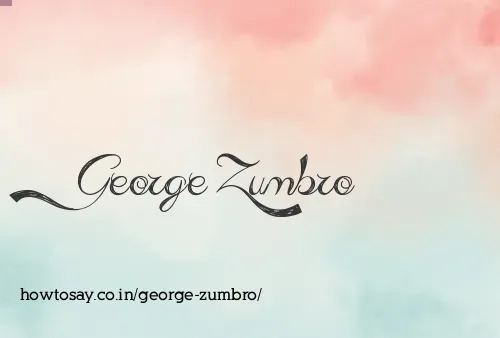 George Zumbro