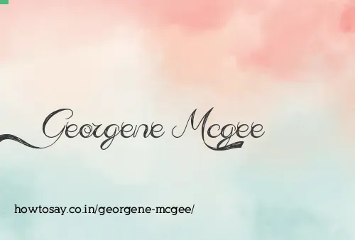 Georgene Mcgee