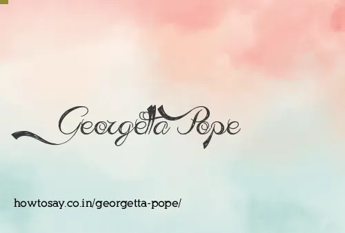 Georgetta Pope