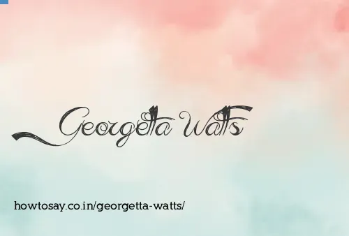 Georgetta Watts