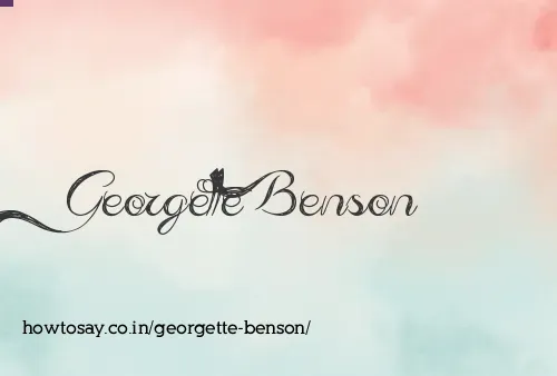 Georgette Benson
