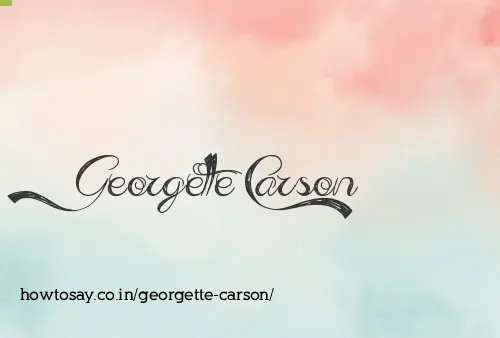 Georgette Carson