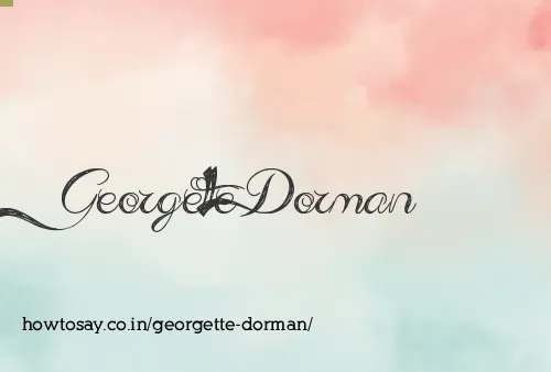 Georgette Dorman