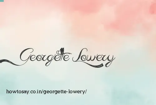 Georgette Lowery