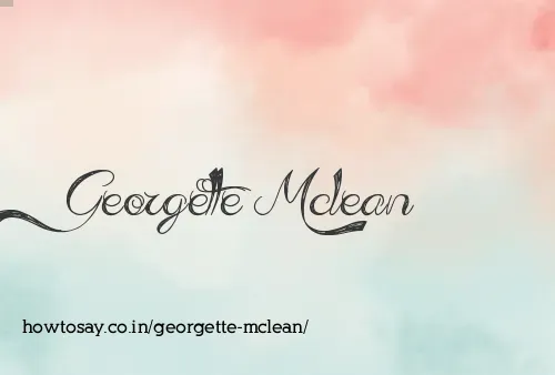 Georgette Mclean