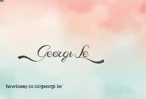 Georgi Le