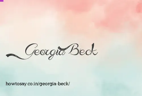 Georgia Beck