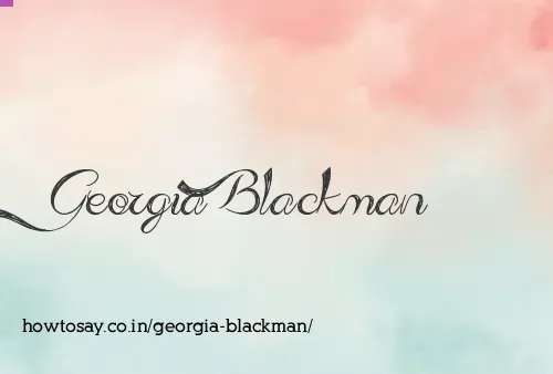 Georgia Blackman