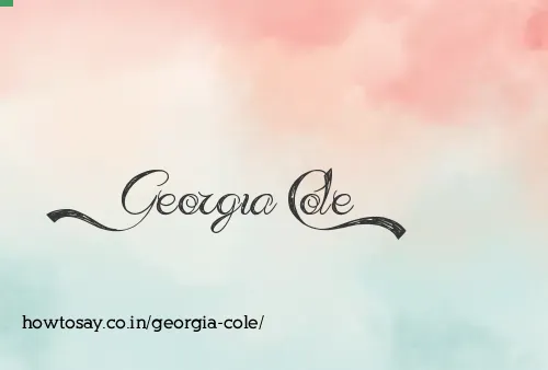 Georgia Cole