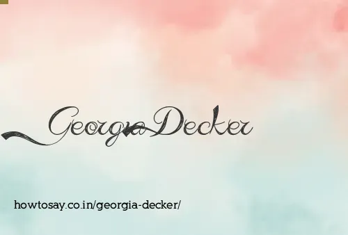 Georgia Decker