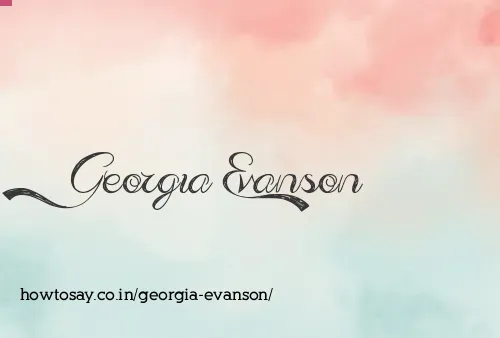 Georgia Evanson