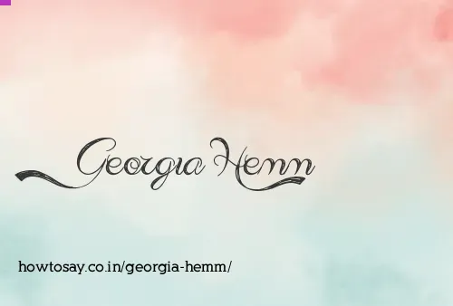 Georgia Hemm