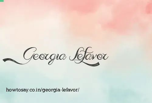 Georgia Lefavor