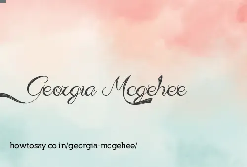 Georgia Mcgehee