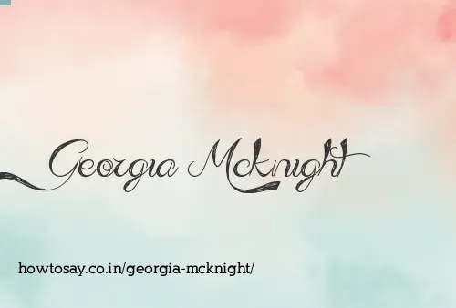 Georgia Mcknight