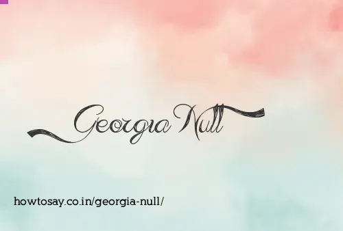 Georgia Null