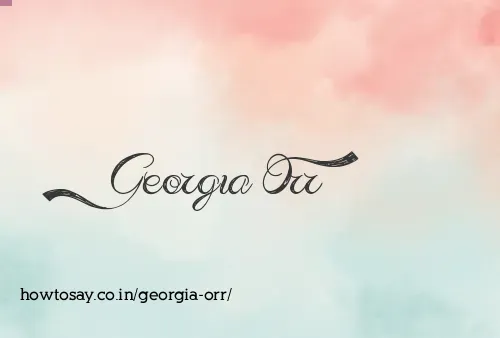 Georgia Orr