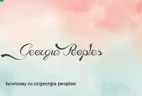 Georgia Peoples