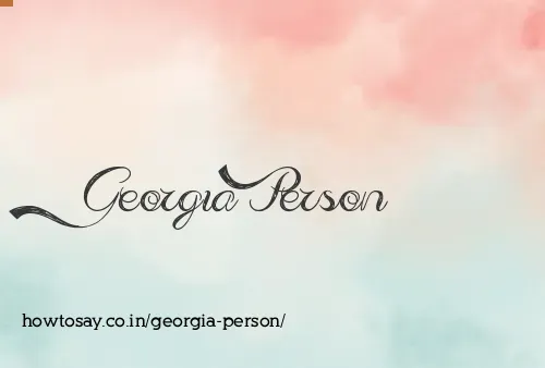 Georgia Person