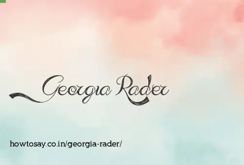 Georgia Rader