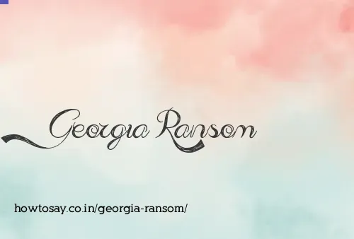 Georgia Ransom