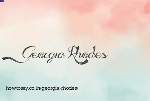 Georgia Rhodes
