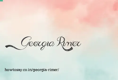 Georgia Rimer
