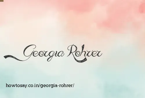 Georgia Rohrer
