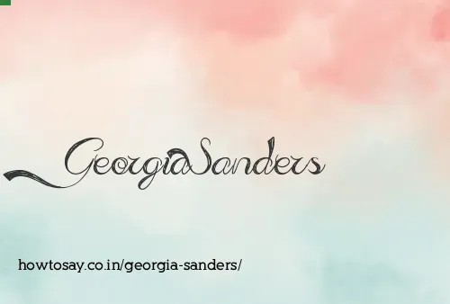 Georgia Sanders