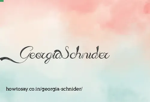 Georgia Schnider