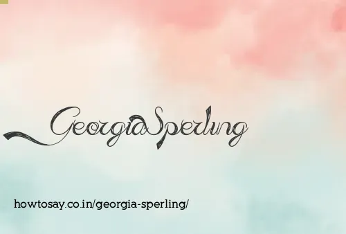 Georgia Sperling