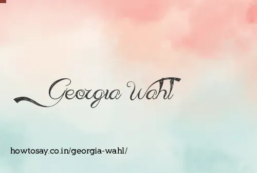 Georgia Wahl