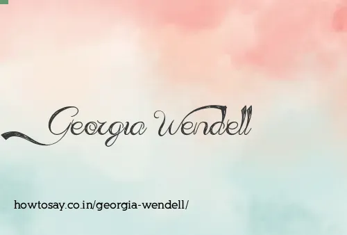 Georgia Wendell