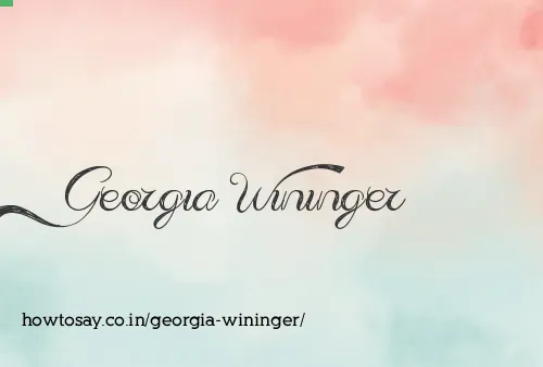 Georgia Wininger